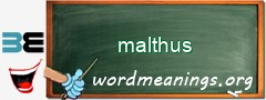 WordMeaning blackboard for malthus